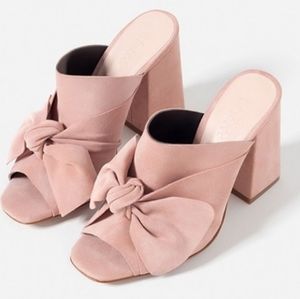Zara pink bow mules size 40